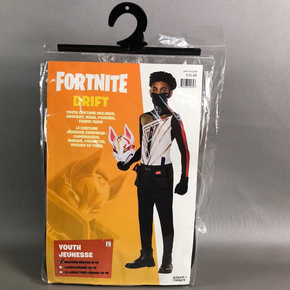 Drift Youth Costume - Black, White & Red